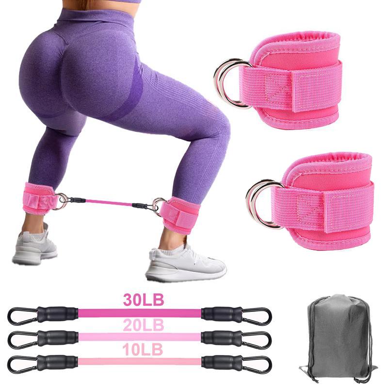 Resistance Bands - 5-Pack Ankle Band Set for Leg and Hip Training - TPE Material